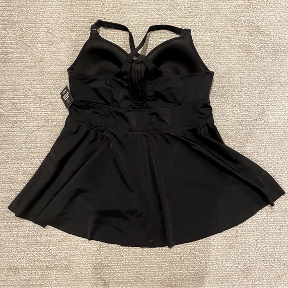 Torrid Black Peplum Tankini Swim Top - Size 1 D/DD - Picture 5 of 6